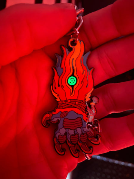 LUCKY MONSTER PAW GLOWING EYE CHARM ( LOOSE CLIP )