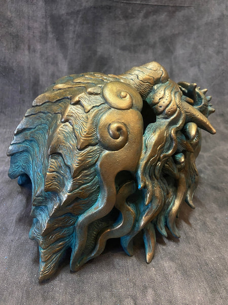 FAUX COPPER PATINA SENTINEL MASK