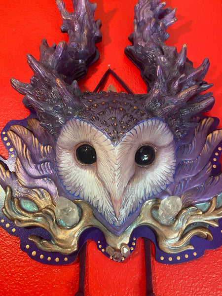 WILDWOOD OWL WALL PLAQUE SCULPTURE #3