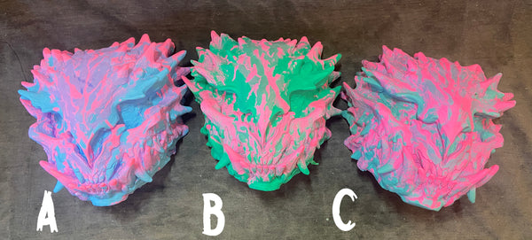 SILAS SPECIAL- UV GLOW TEPHRA BRUTE BLANK MASK ( PINK YELLOW)