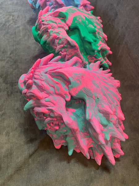 SILAS SPECIAL- UV GLOW TEPHRA BRUTE BLANK MASK ( PINK YELLOW)