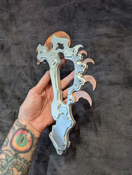 ALIEN AXE PROP- ALUMINUM/COPPER METAL PROTOTYPE