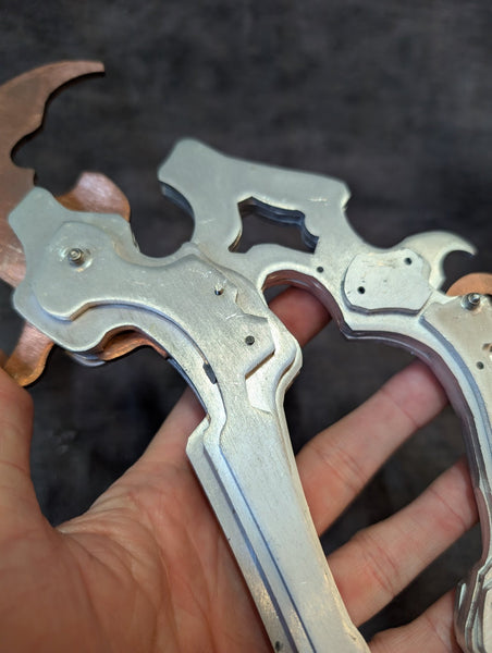 ALIEN AXE PROP- ALUMINUM/COPPER METAL PROTOTYPE