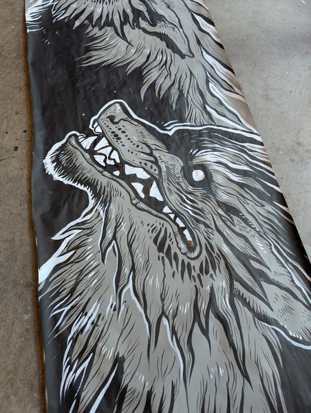 GIANT 5' INK DRAWING-WEREWOLVES