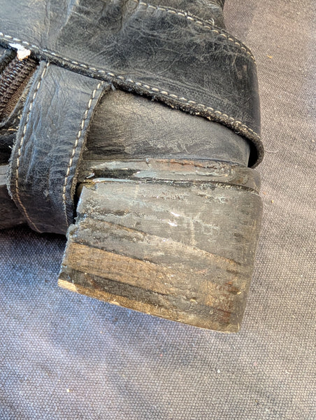 USED FLUEVOG PIRATE BOOTS- REPAIRED HEEL