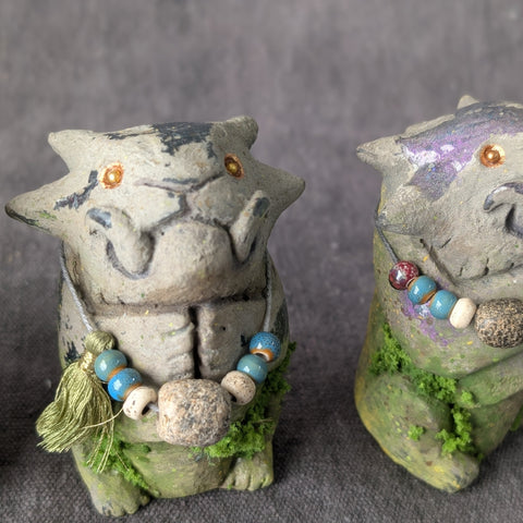 MINI FAUX STONE EFFIGY STATUE (OPAL)