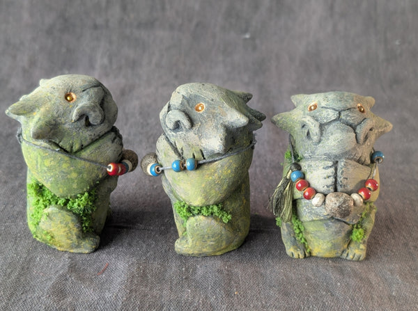 MINI FAUX STONE EFFIGY STATUE