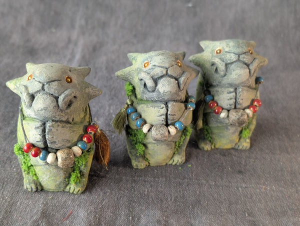 MINI FAUX STONE EFFIGY STATUE