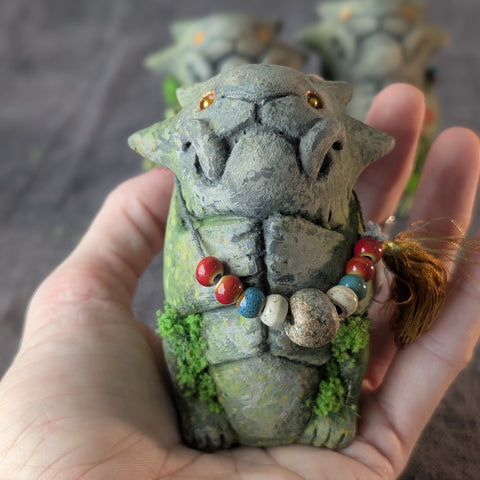 MINI FAUX STONE EFFIGY STATUE
