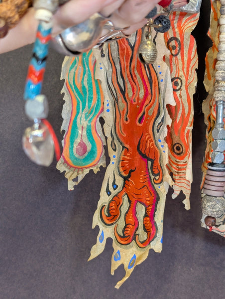 WARDING PAW REAL PEWTER WALL TALISMAN