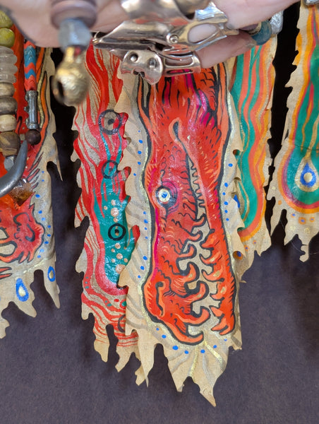 WARDING PAW REAL PEWTER WALL TALISMAN