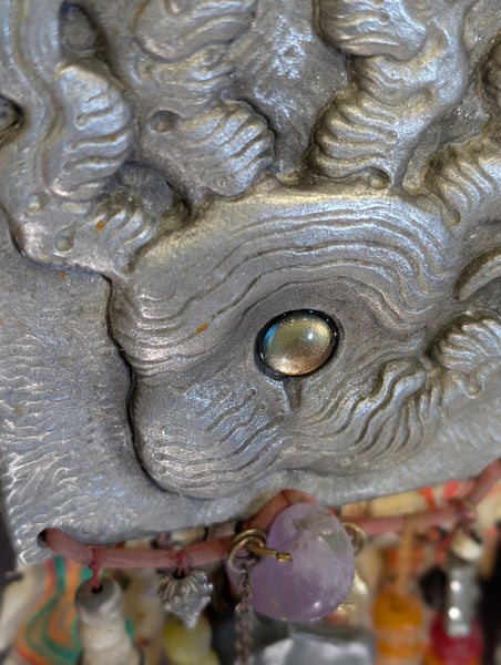 WARDING PAW REAL PEWTER WALL TALISMAN