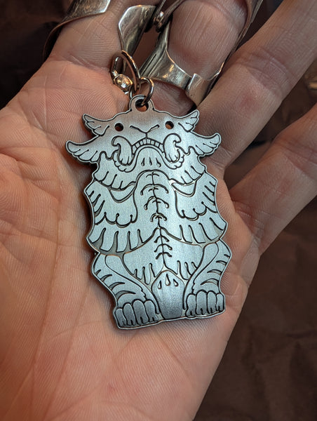 "IRON" EFFIGY METAL 2.5" CHARM  **SHIPPING NOW**