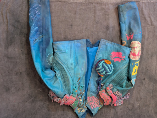 SHITTY KITTY LEATHER JACKET RELIC