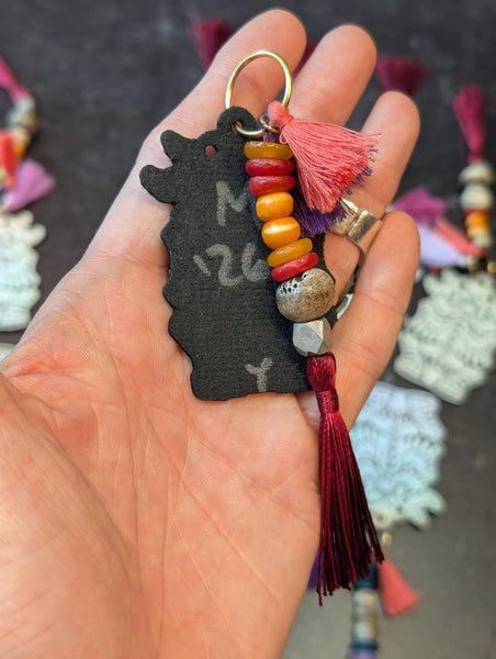 EFFIGY LEATHERETTE CHARM- GLOW OR RAINBOW SILVER