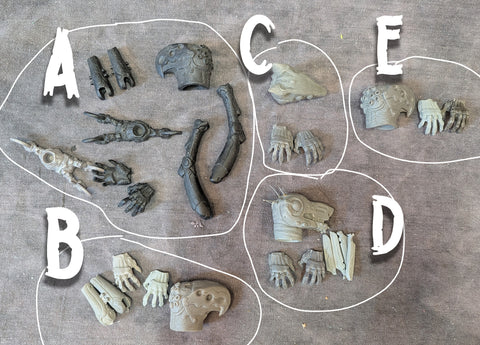 1/6 CASTS- HARPYJA/ROBODOGMAN/R00 UNIT