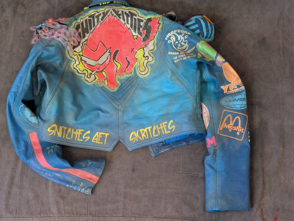 SHITTY KITTY LEATHER JACKET RELIC