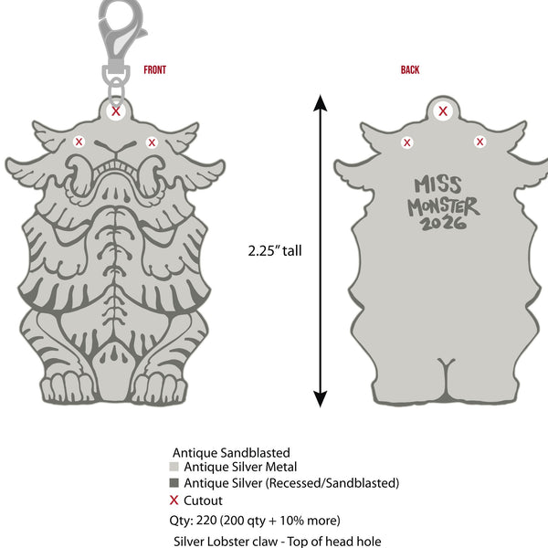 "IRON" EFFIGY METAL 2.5" CHARM **PREORDER** SHIPS LATE APRIL THROUGH MAY
