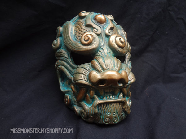 OLD METAL KOMAINU MASKS