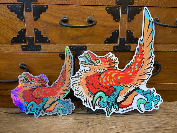 RAPTOR ZOOMIES HOLOGRAPHIC STICKER 2 PACK