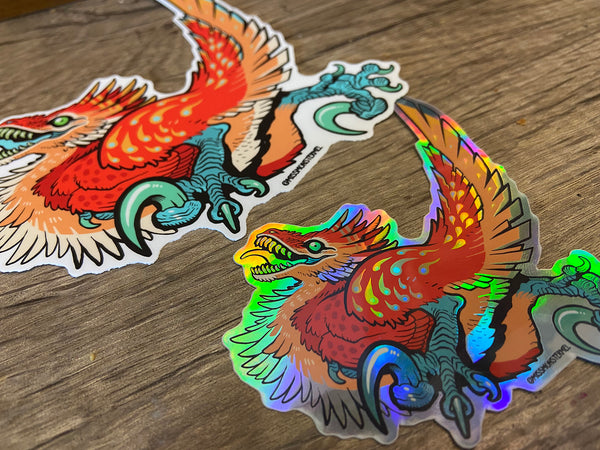 RAPTOR ZOOMIES HOLOGRAPHIC STICKER 2 PACK