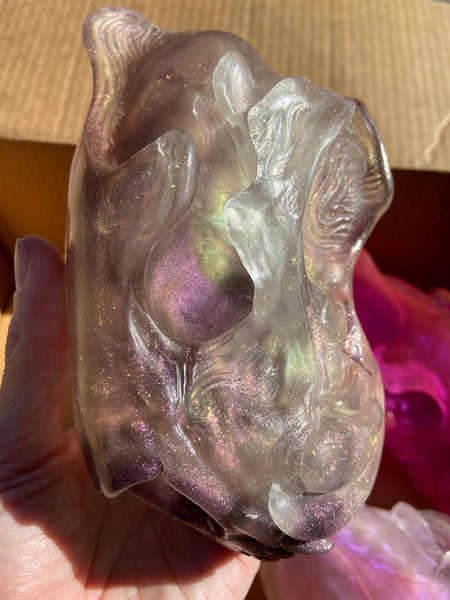 SPIRIT HOUSE CRYSTAL SKULL -PINKY PURPLES