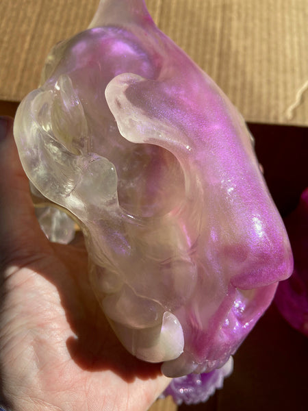 SPIRIT HOUSE CRYSTAL SKULL -PINKY PURPLES