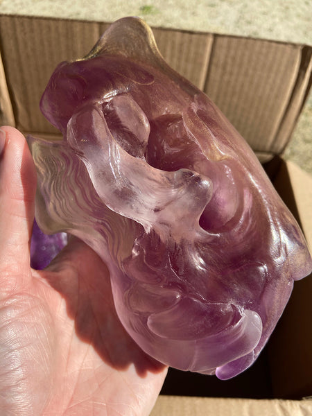 SPIRIT HOUSE CRYSTAL SKULL -DARK PURPLES