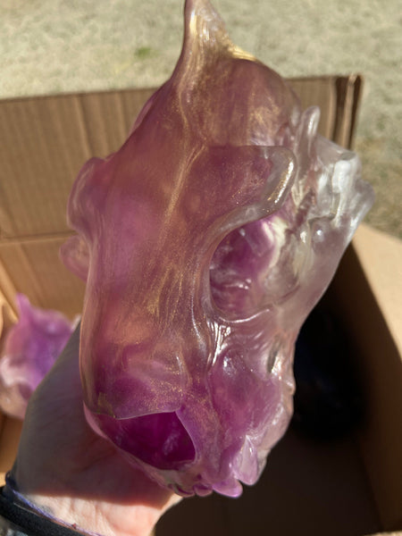 SPIRIT HOUSE CRYSTAL SKULL -DARK PURPLES