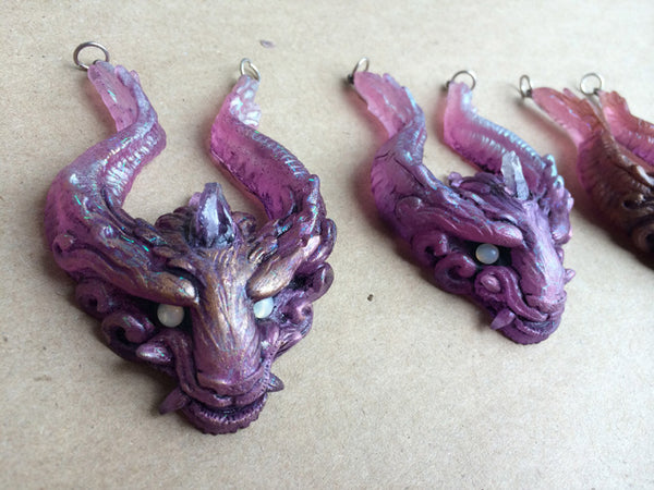 "OLD GUARD" PENDANT- PURPLES WITH AMETHYST