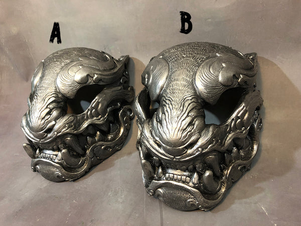 SILVER ORNATE PANTHER MASK