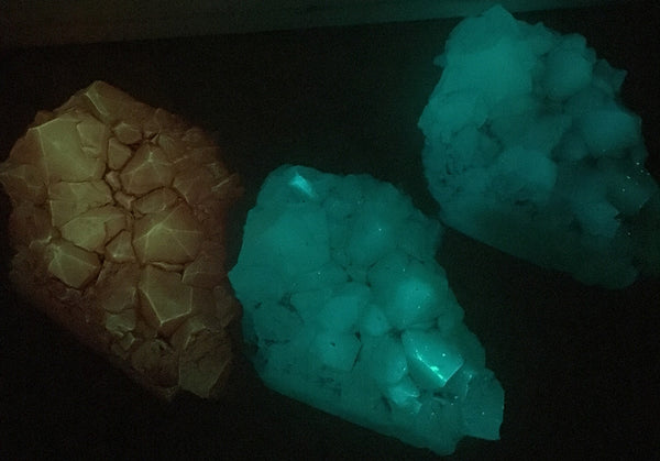 URETHANE GLOW IN THE DARK CRYSTAL- LARGE ( GREEN AND ORANGE)