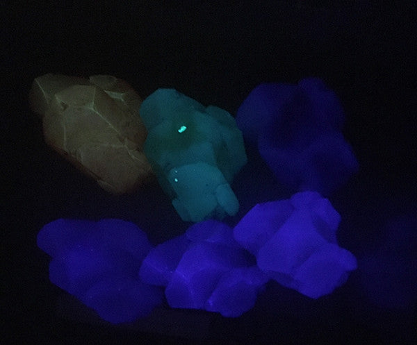 URETHANE GLOW IN THE DARK CRYSTAL- SMALL ( PURPLE AND ORANGE)