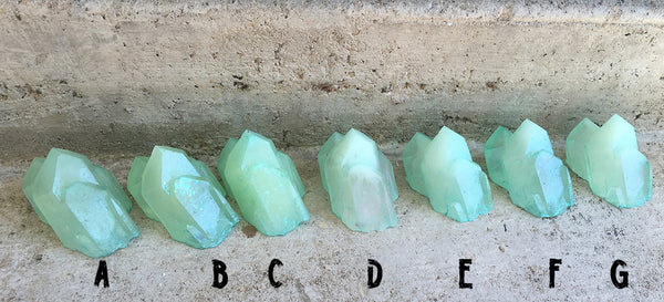 URETHANE GLOW IN THE DARK CRYSTAL- SMALL (MINT GREEN)