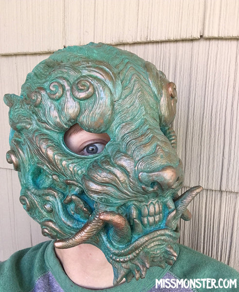 SENTINEL- FINISHED MASK- COPPER PATINA