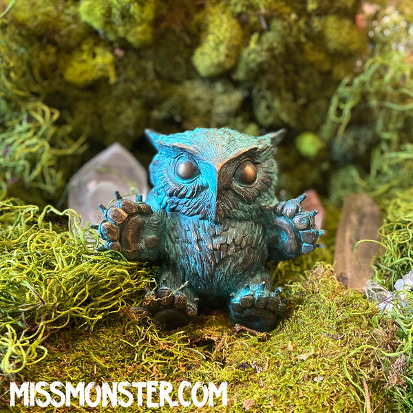 SPECIAL EDITION- !REAL METAL! CAST BRONZE FAT BOTTOMED BABY OWLBEAR