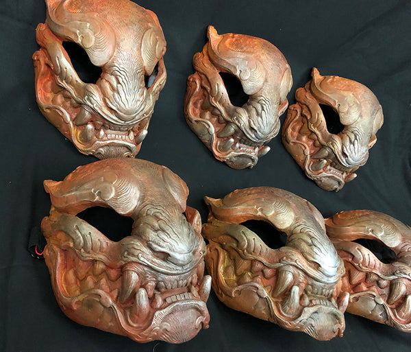 ORNATE PANTHER MASK - RUST