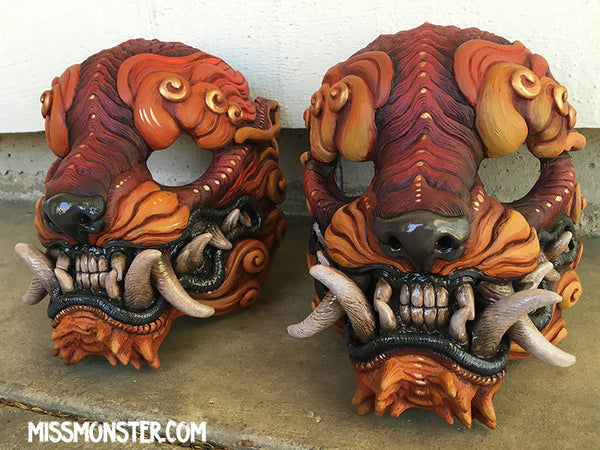 FINISHED AND PAINTED URETHANE SENTINEL MASK- RED
