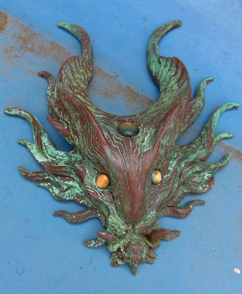 PANOPTES BEAST WALL SCULPTURE- COLD CAST COPPER