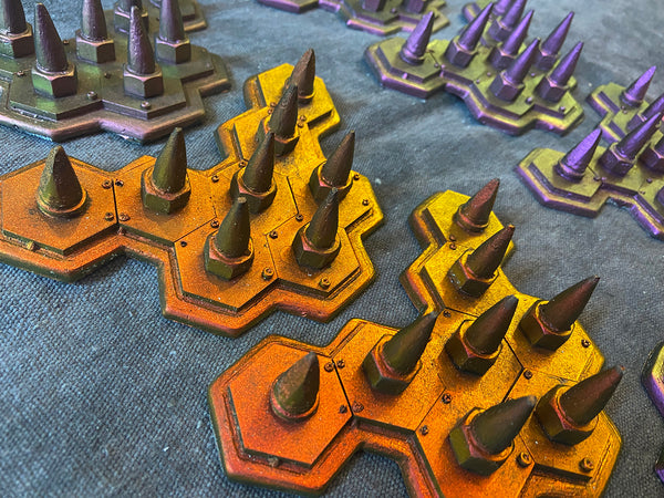 PATREON-COLOR SHIFT FLEXIBLE SPIKE ARMOR PANEL- SOME IMPERFECT CASTS