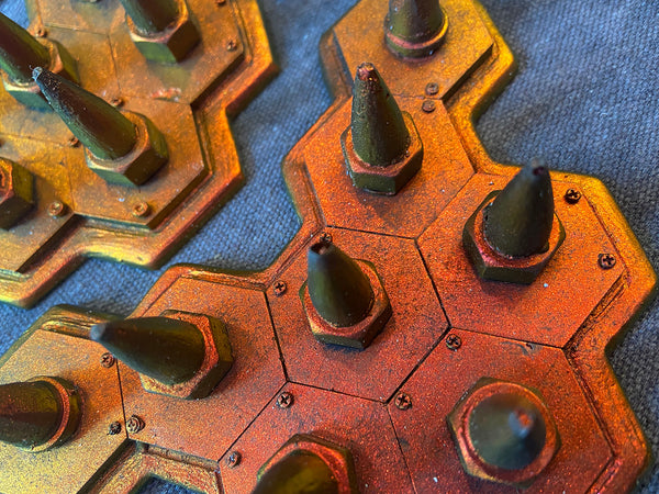 PATREON-COLOR SHIFT FLEXIBLE SPIKE ARMOR PANEL- SOME IMPERFECT CASTS