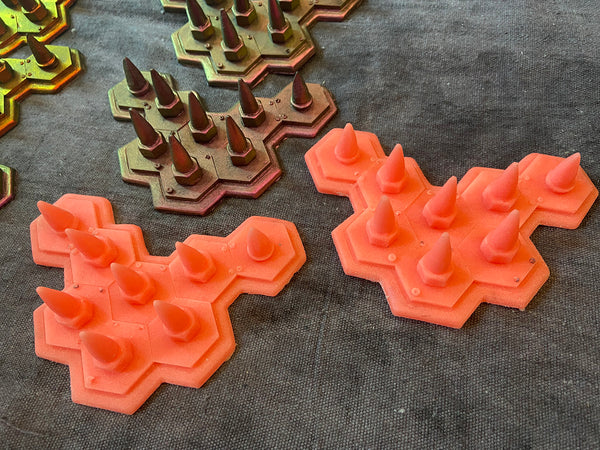 PATREON-COLOR SHIFT FLEXIBLE SPIKE ARMOR PANEL- SOME IMPERFECT CASTS