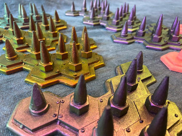PATREON-COLOR SHIFT FLEXIBLE SPIKE ARMOR PANEL- SOME IMPERFECT CASTS