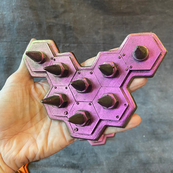 PATREON-COLOR SHIFT FLEXIBLE SPIKE ARMOR PANEL- SOME IMPERFECT CASTS