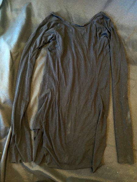 CROSSFOX LONG SLEEVE TOP- PLAIN BLACK SIZE MEDIUM ITEM #9