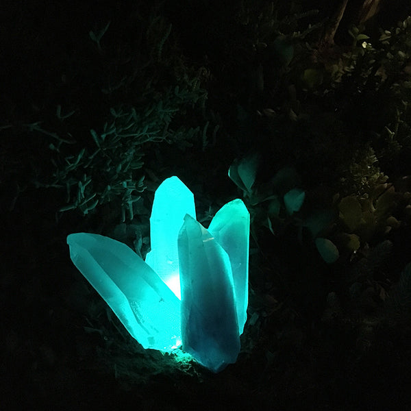 GARDEN CRYSTAL- CAST URETHANE GLOW IN THE DARK- IRIDESCENTS (RAINBOW)