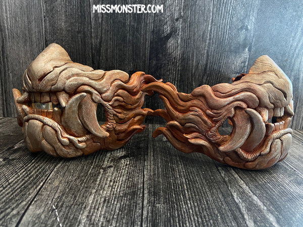 PATREON- SNARL HALF MASK- RUST