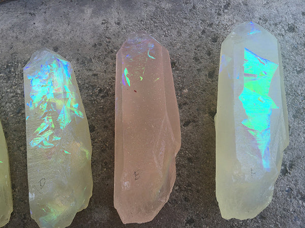 GARDEN CRYSTAL- CAST URETHANE GLOW IN THE DARK- IRIDESCENTS (RAINBOW)