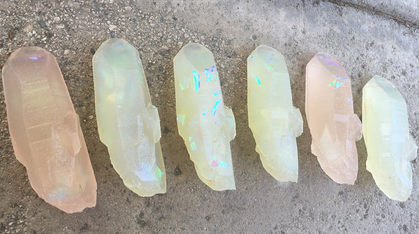 GARDEN CRYSTAL- CAST URETHANE GLOW IN THE DARK- IRIDESCENTS (RAINBOW)