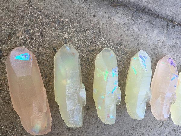 GARDEN CRYSTAL- CAST URETHANE GLOW IN THE DARK- IRIDESCENTS (RAINBOW)